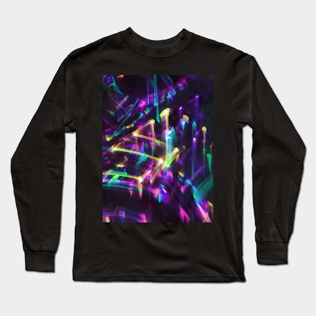 Glitchy Abstract no.132555 Long Sleeve T-Shirt by karinelizabeth